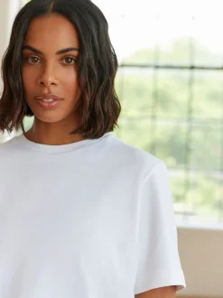 White Heavyweight Short Sleeve Crew Neck T-Shirt