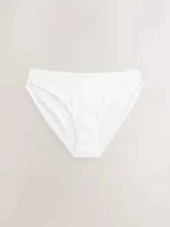 White High Leg Cotton Rich Knickers 5 Pack