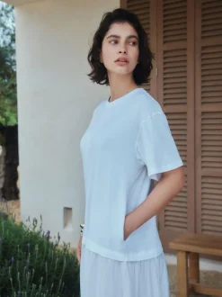 White Jersey Two In One T-Shirt Dress