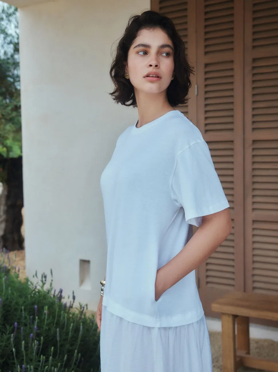 White Jersey Two In One T-Shirt Dress