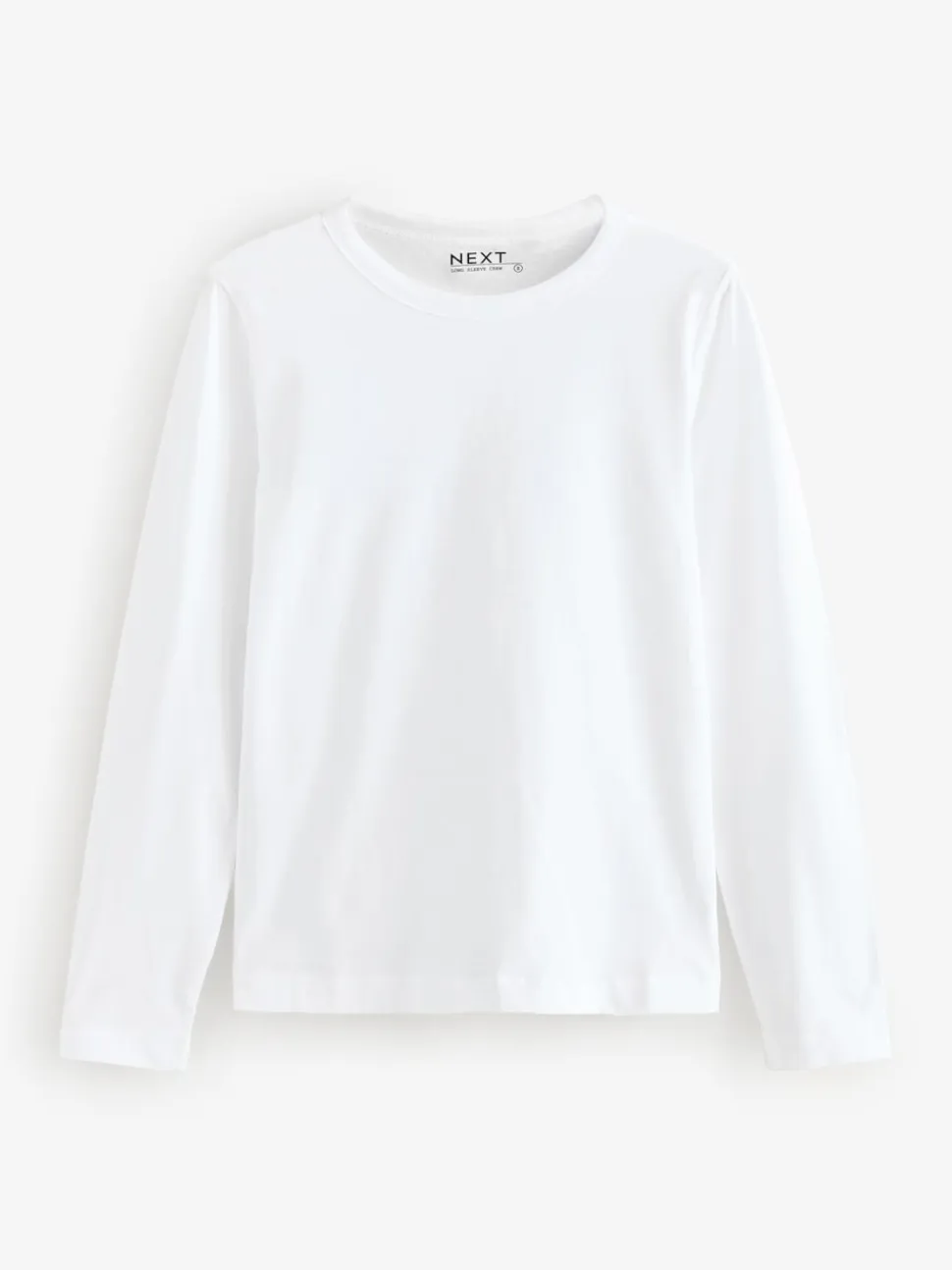 White Long Sleeve Crew Neck T-Shirt