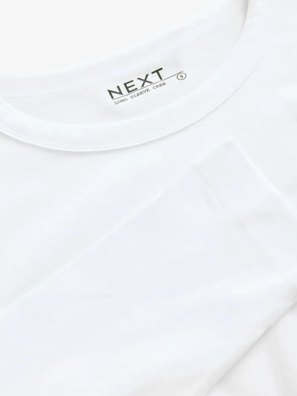White Long Sleeve Crew Neck T-Shirt