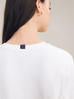 White Long Sleeve Heavyweight Crew Neck T-Shirt