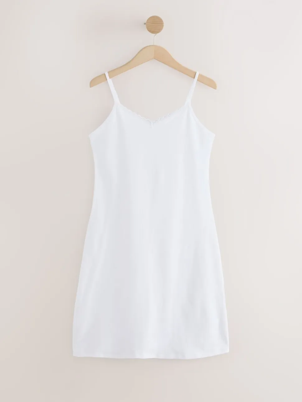 White Menopause Friendly Cooling Cotton Slip