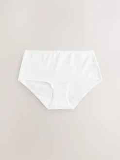 White Midi Cotton Rich Knickers 5 Pack