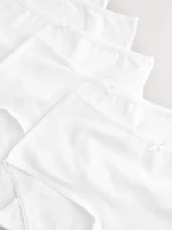 White Midi Cotton Rich Knickers 5 Pack