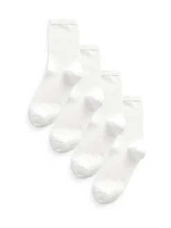 White Modal Ankle Socks 4 Pack