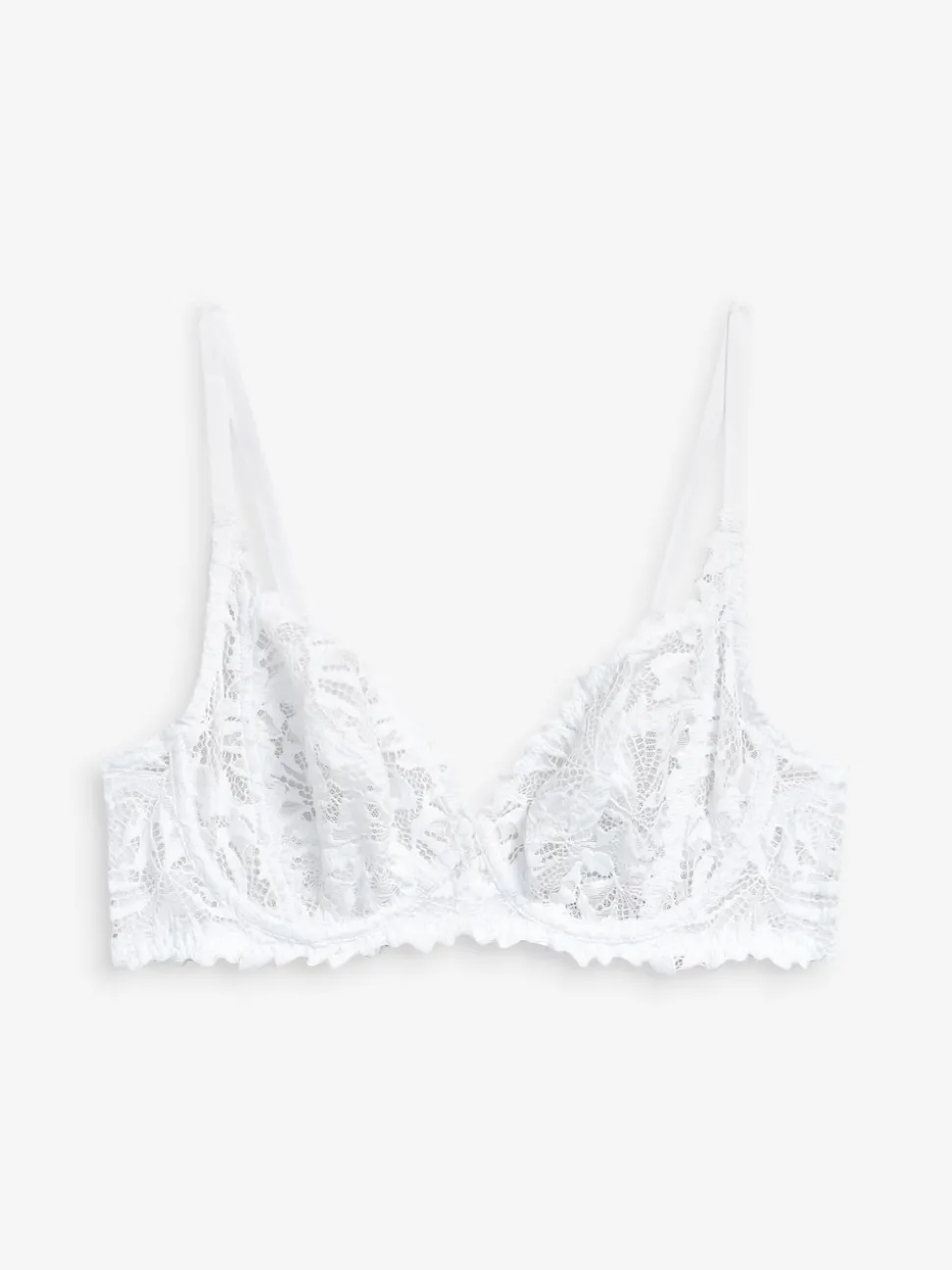 White Non Pad Full Cup Lace Ultimate Comfort Bra