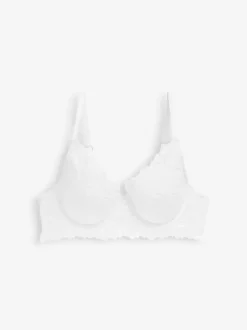 White Pad Balcony Lace Ultimate Comfort Bra