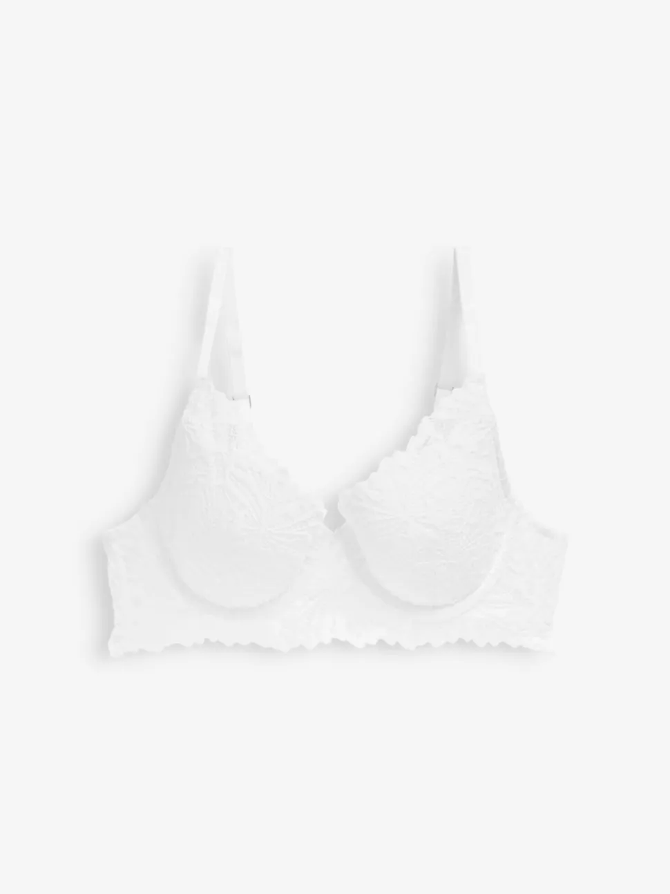 White Pad Balcony Lace Ultimate Comfort Bra