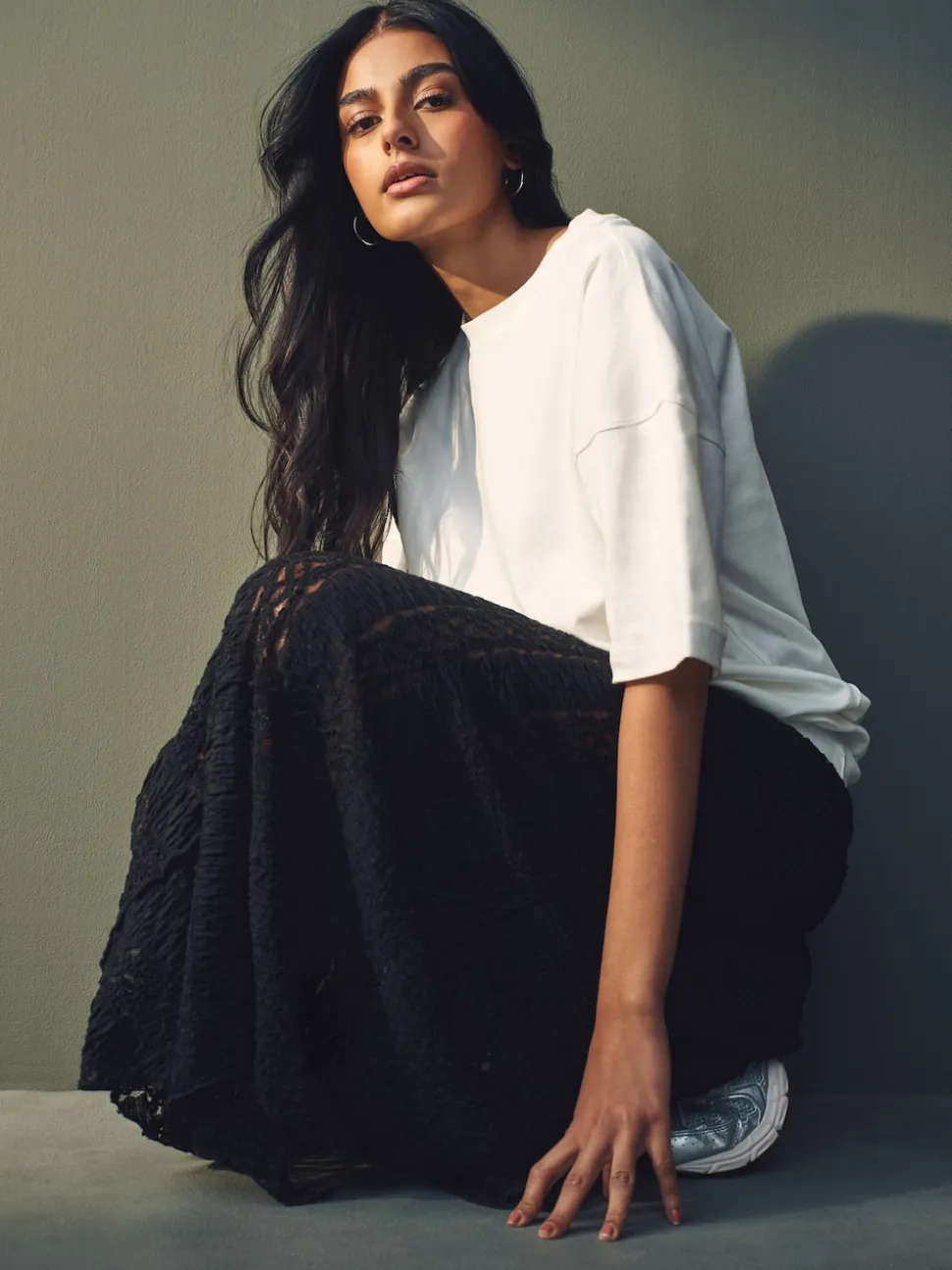 White Relaxed Fit Heavyweight Longline T-Shirt
