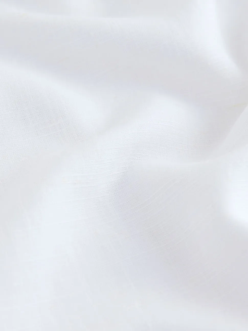 White Short Sleeve Shirt with Linen