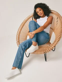 White Slip On Signature Leather Chunky Wedge Platform Trainers