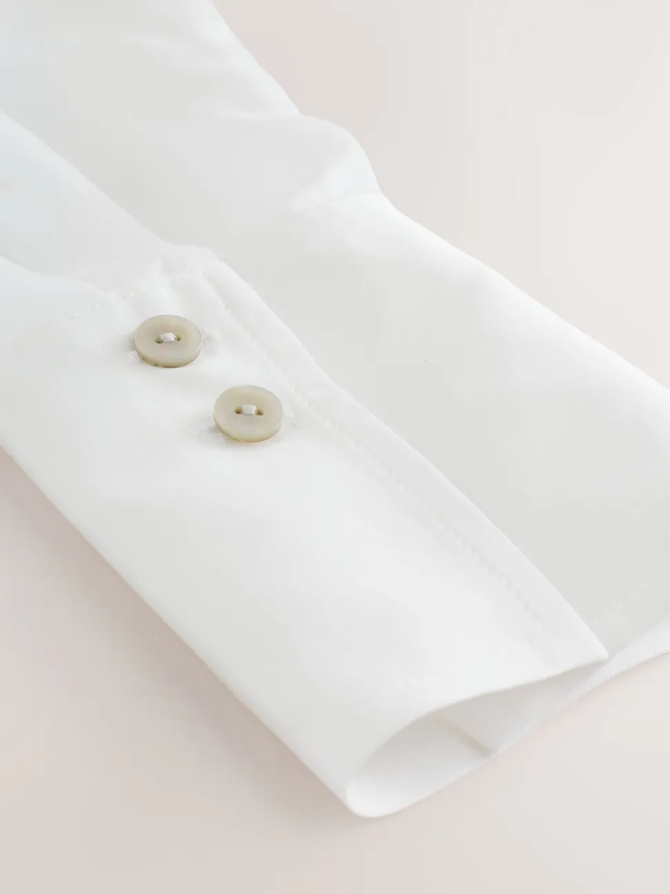 White Soft Revere Collar Long Sleeve Shirt