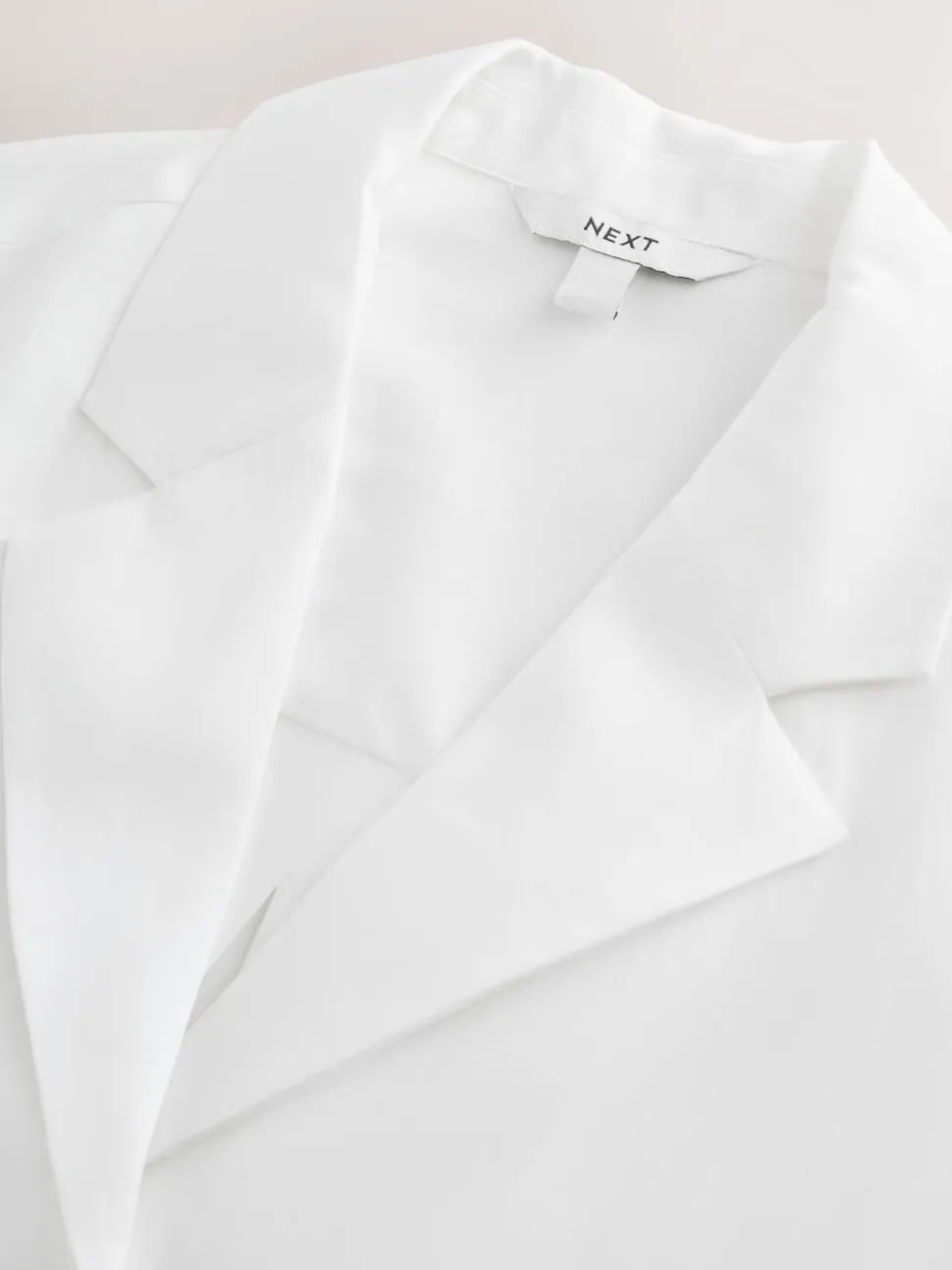 White Soft Revere Collar Long Sleeve Shirt