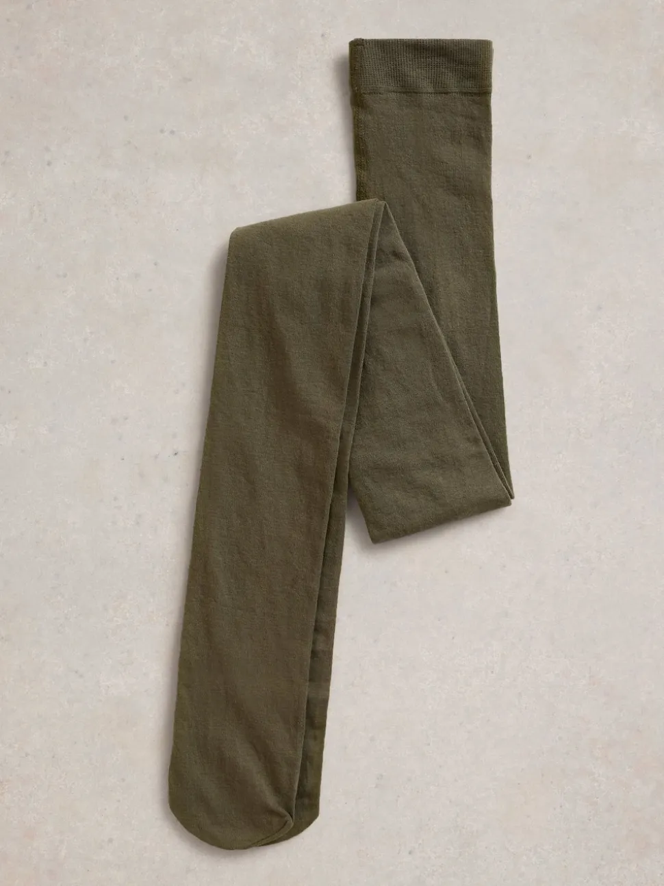 White Stuff Army Green Patty Plain Tights