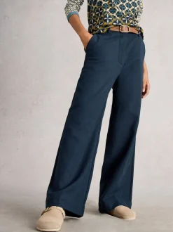 White Stuff Blue Belle Tweedy Wide Leg Trousers
