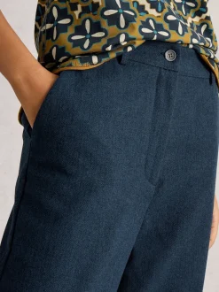 White Stuff Blue Belle Tweedy Wide Leg Trousers