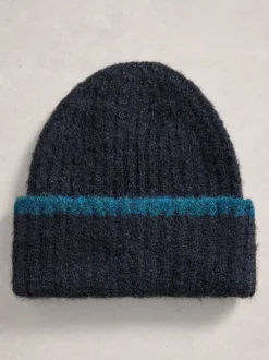White Stuff Blue Emma Knitted Beanie