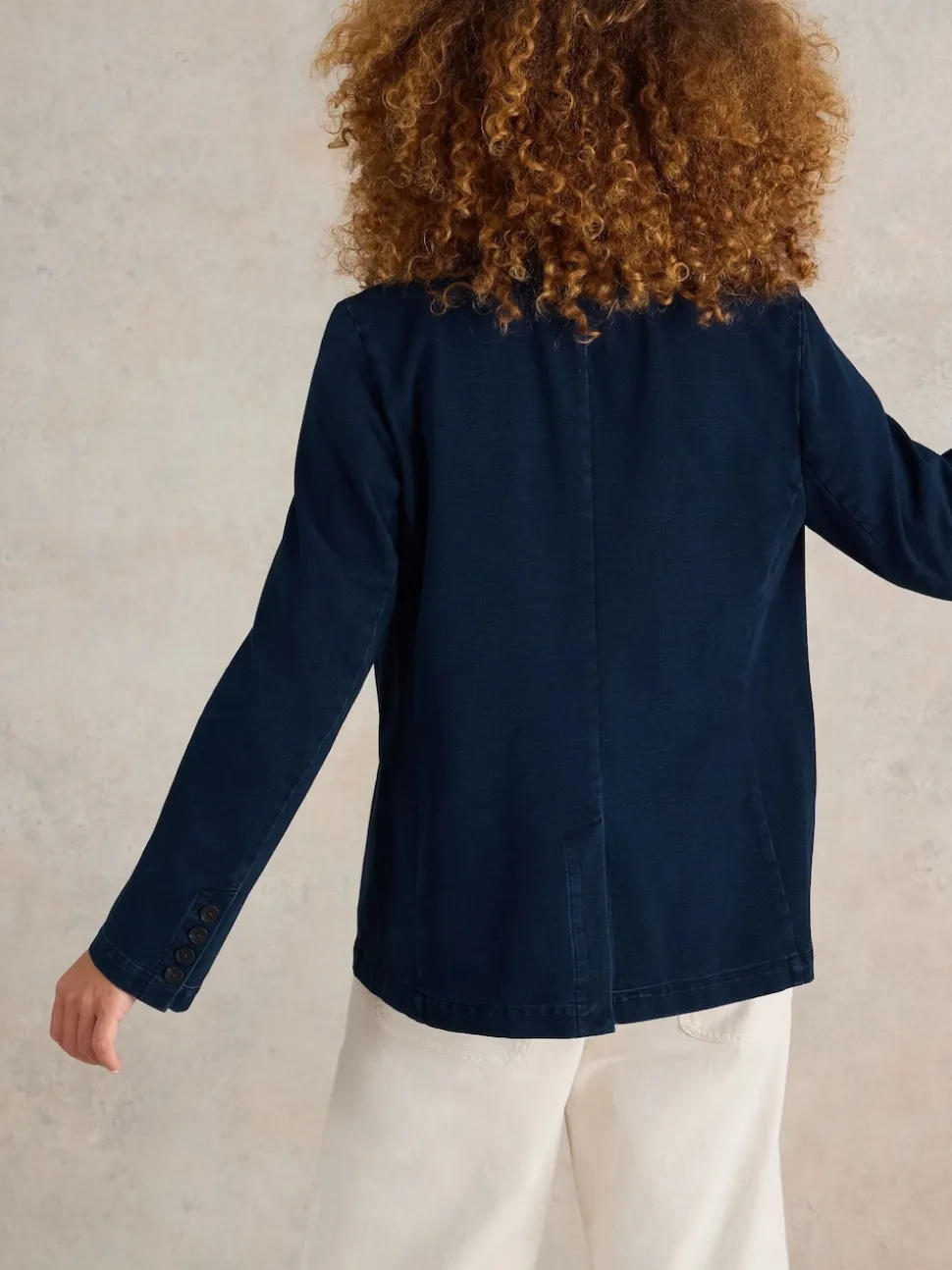 White Stuff Blue Evelyn Jersey Blazer