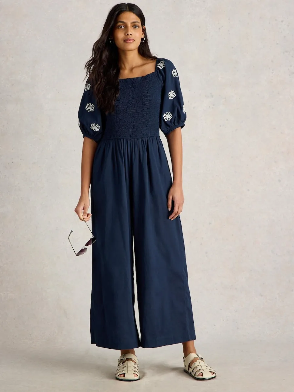 White Stuff Blue Reese Jumpsuit