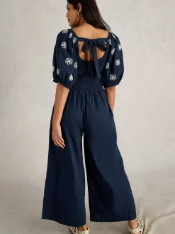 White Stuff Blue Reese Jumpsuit