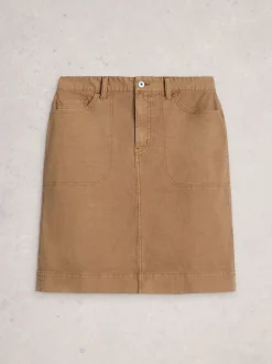 White Stuff Brown Tia Chino Skirt