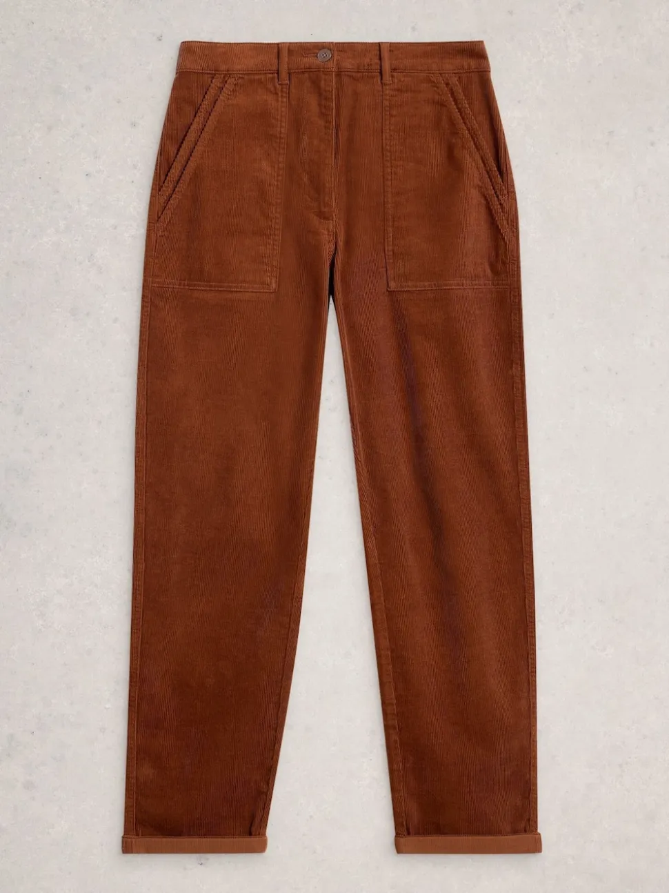 White Stuff Brown Twister Cord Trousers