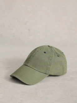 White Stuff Green 100% Cotton Baseball Cap