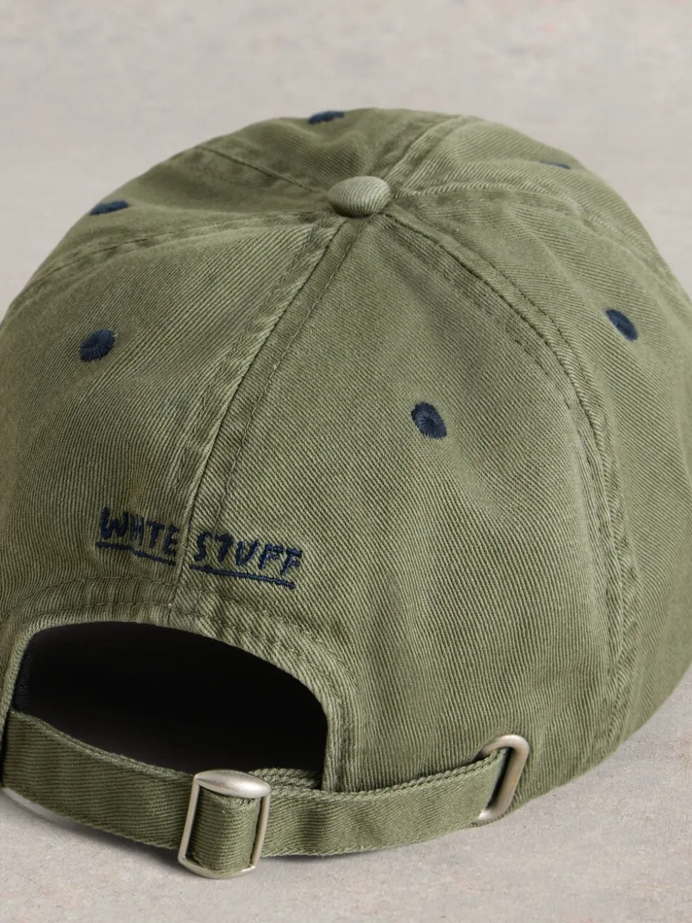 White Stuff Green 100% Cotton Baseball Cap