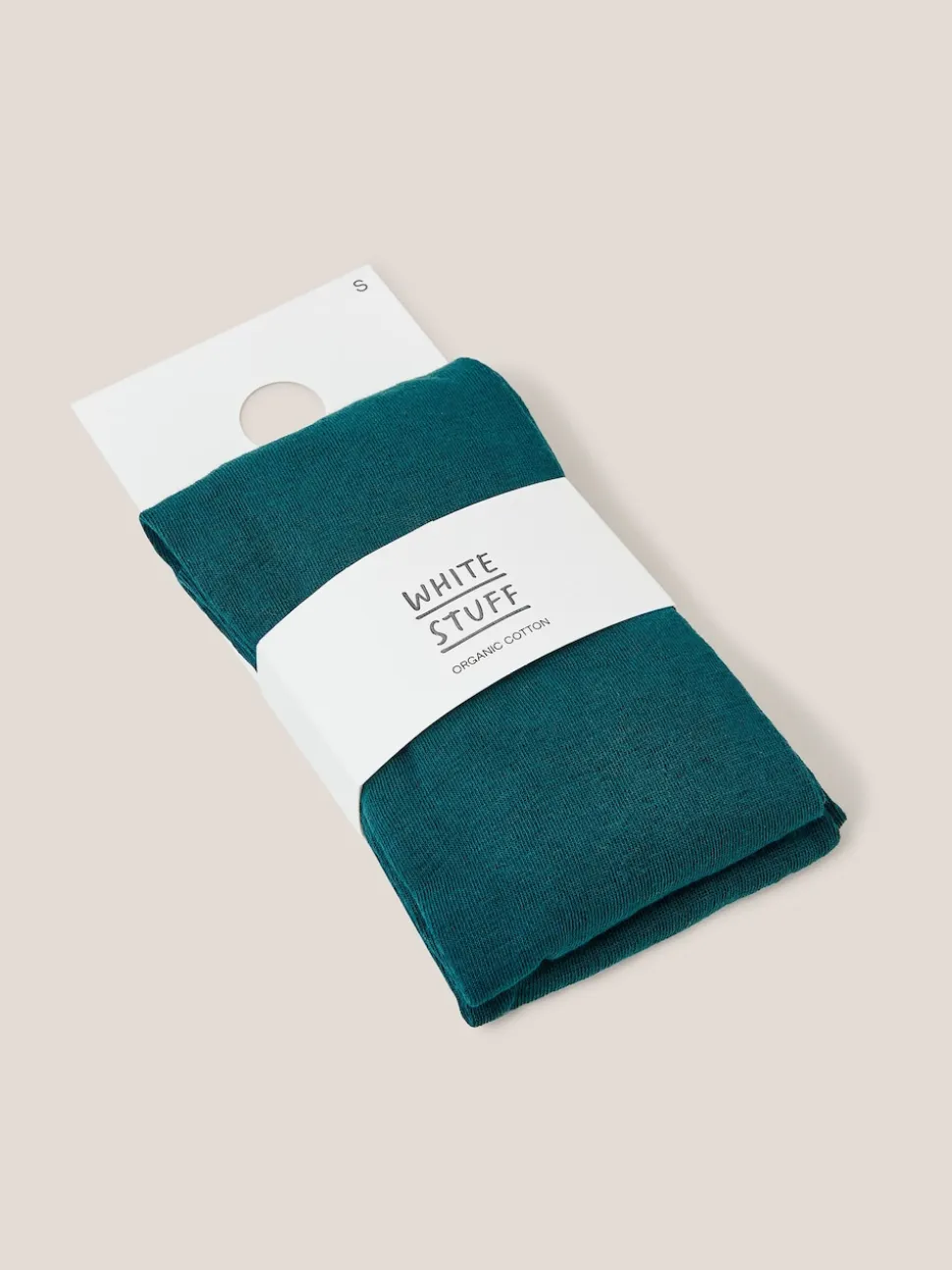 White Stuff Green Patty Plain Tights