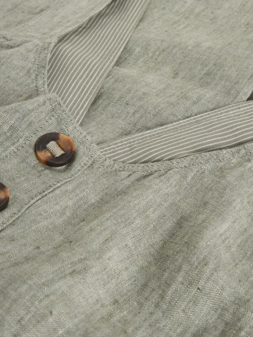 White Stuff Green Viola Linen Dungaree