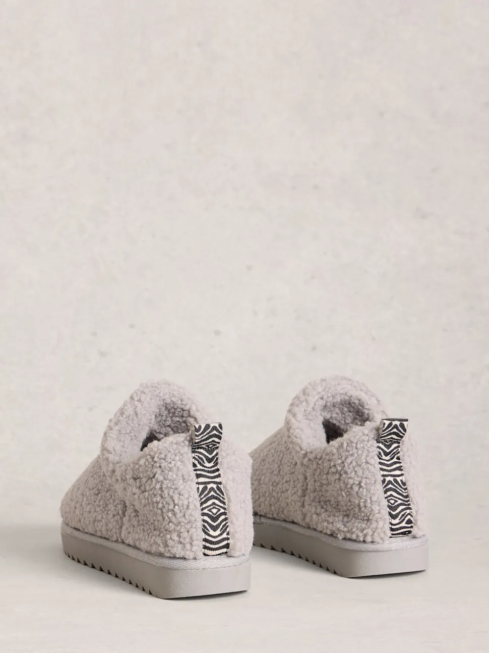 White Stuff Grey Borg Slipper Booties