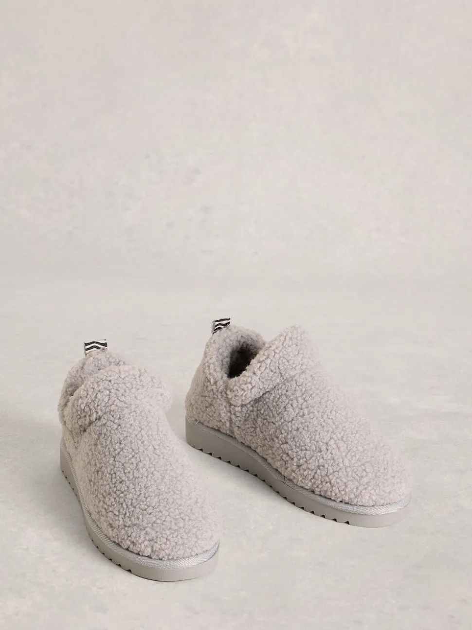 White Stuff Grey Borg Slipper Booties