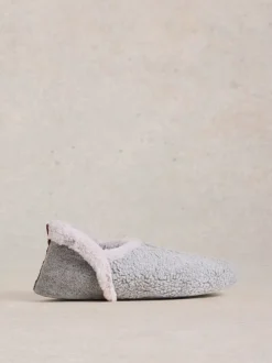 White Stuff Light Grey Reya Closed Back Slippers