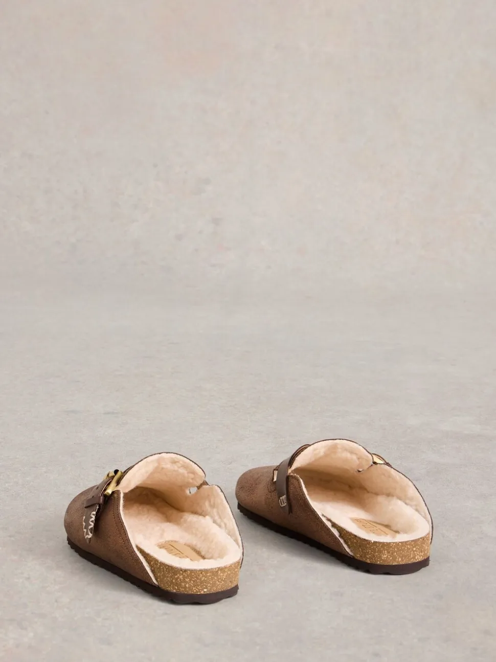 White Stuff Metallic Myrtle Slip On Footbed Slippers
