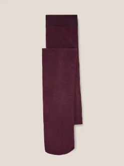 White Stuff Purple Patty Plain Tights