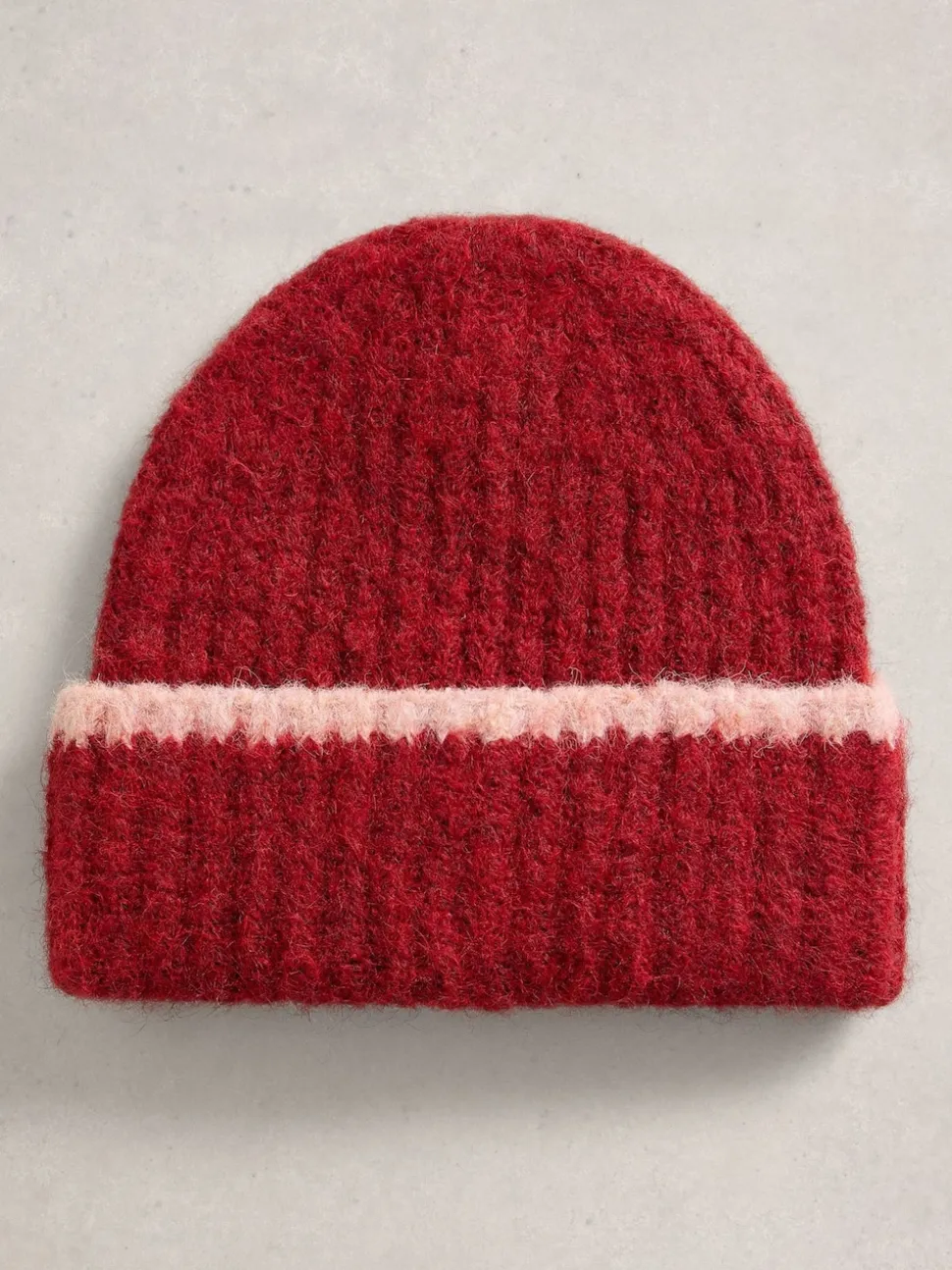 White Stuff Red Emma Knitted Beanie