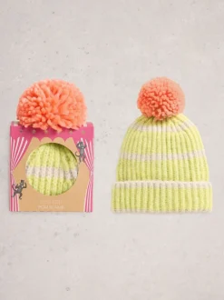 White Stuff Red Pom in a Box Hats