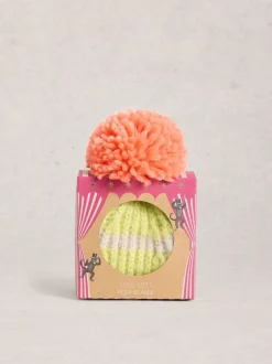 White Stuff Red Pom in a Box Hats