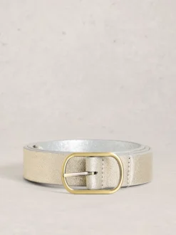 White Stuff Silver Reversible Leather Belt