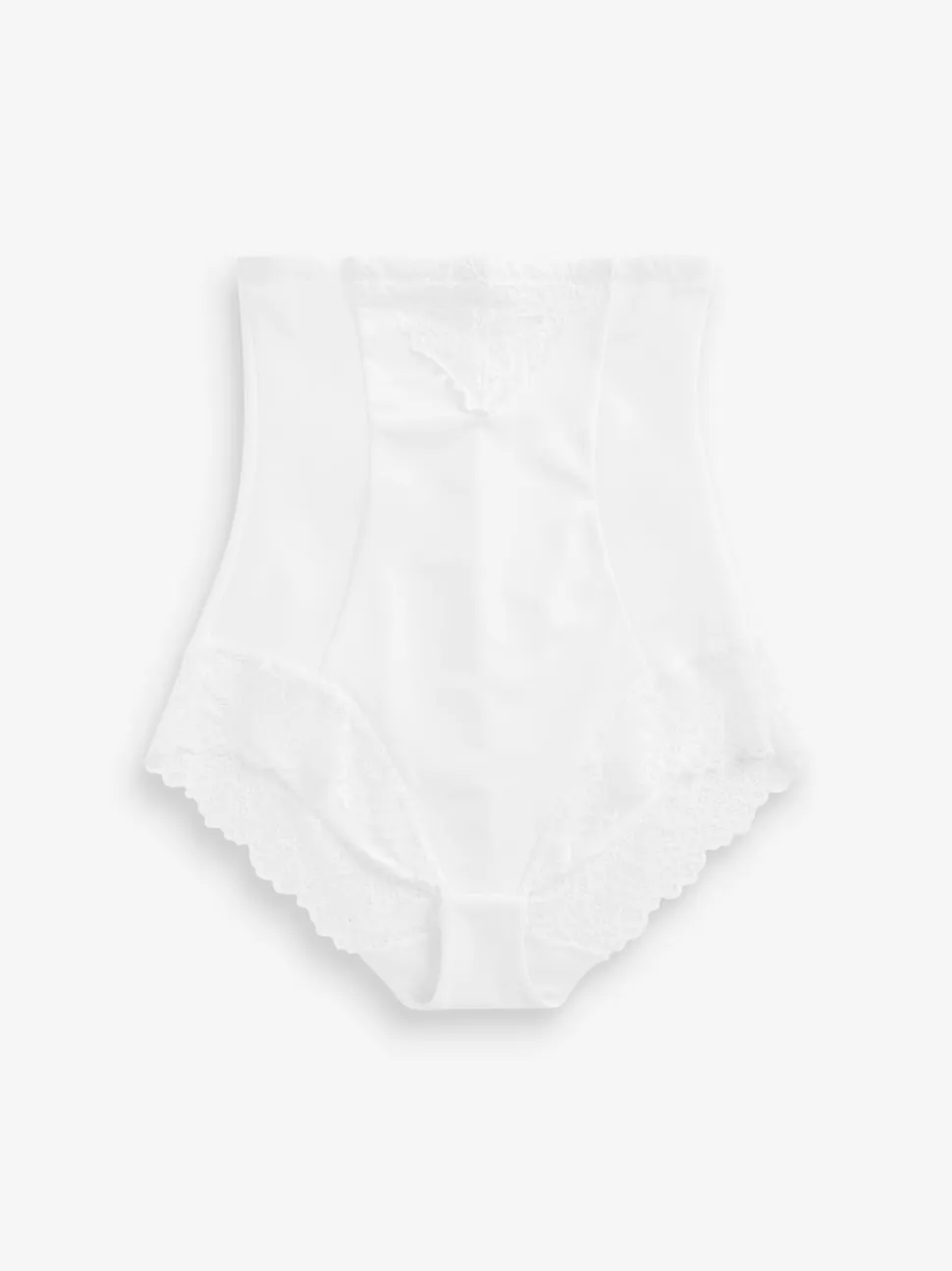 White Super High Waist Briefs Firm Tummy Control Shaping Briefs