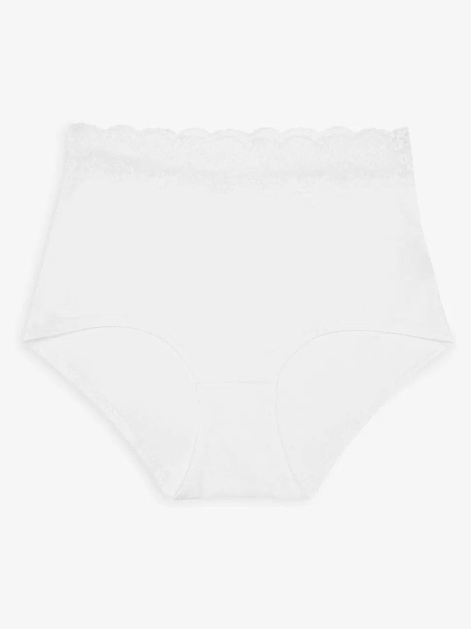 White/Black/Grey Full Brief Cotton Lace Knickers 4 Pack