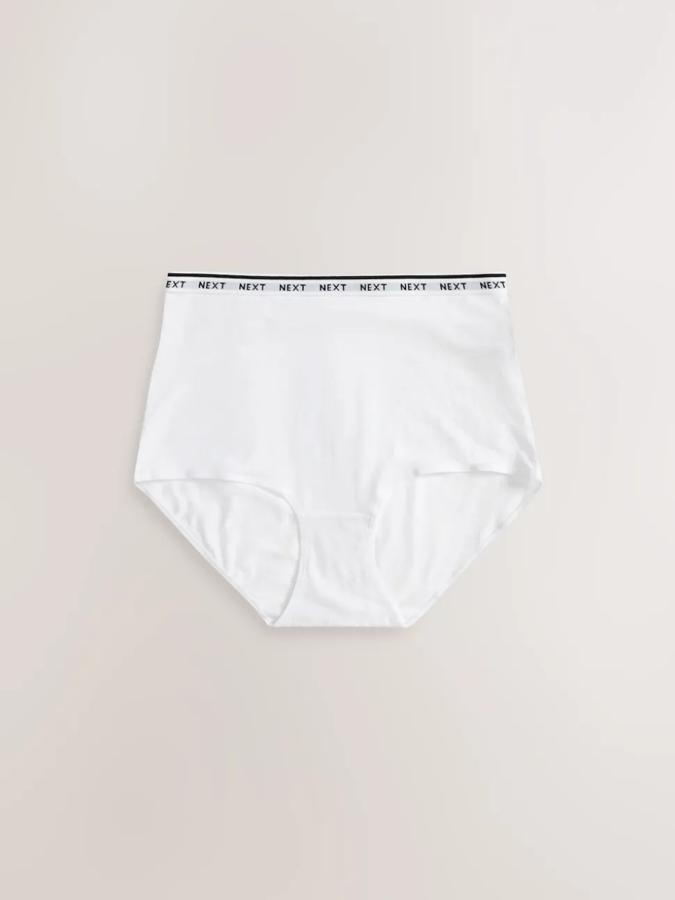 White/Black/Grey Full Brief Cotton Logo Knickers 4 Pack
