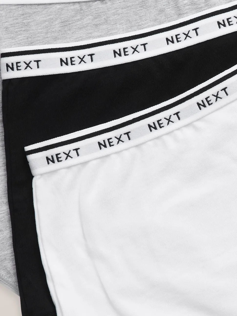 White/Black/Grey Full Brief Cotton Logo Knickers 4 Pack