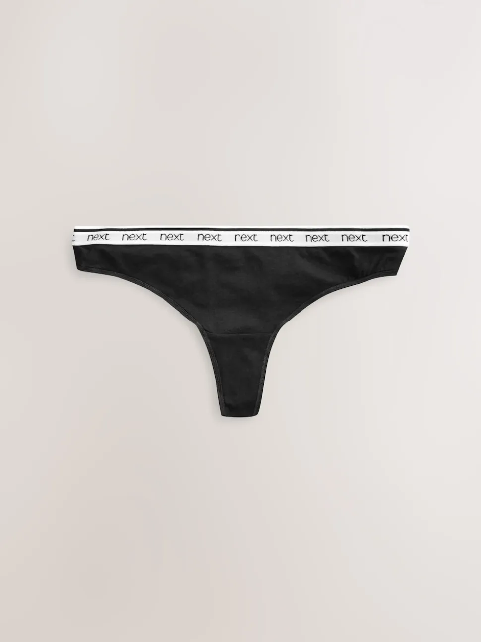 White/Black/Grey Thong Cotton Logo Knickers 4 Pack