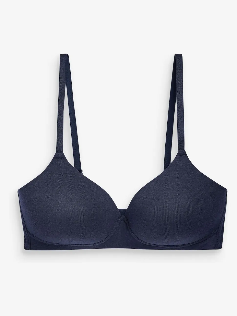 White/Navy Blue/Pink Pad Non Wire Cotton Blend Ultimate Comfort Bras 3 Pack