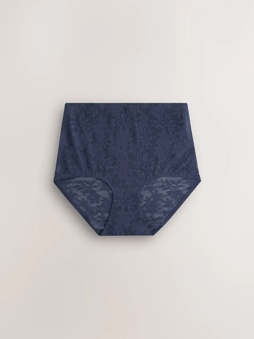 White/Pink/Navy Full Brief Comfort Bonded Lace Knickers 7 Pack