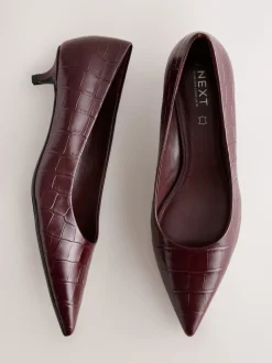 Wine Forever Comfort® Leather Point Toe Heels