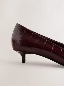 Wine Forever Comfort® Leather Point Toe Heels
